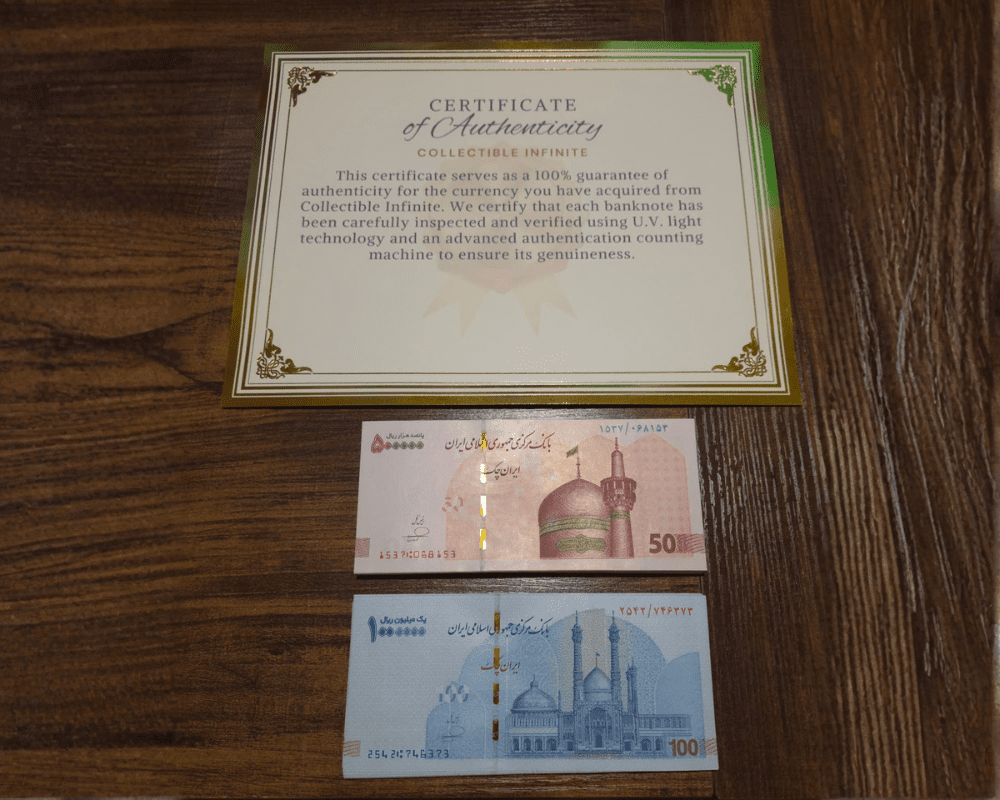 500 x 500,000 Rial & 100 x 1,000,000 Rial Banknotes for Collectors