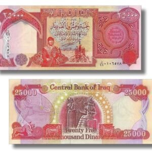 25 Million Iraqi Dinar - 1000 x 25,000 IQD Authentic Uncirculated 2003 Series Banknotes (For Collectors)